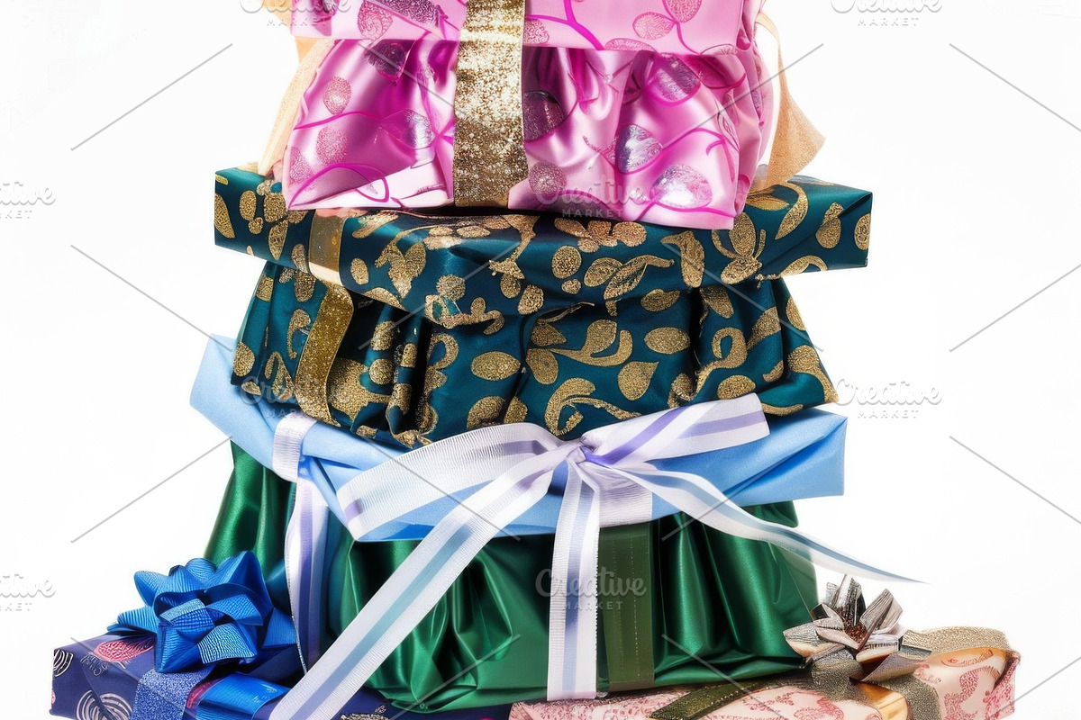 86 Gift boxes with ribbons and bows, a Holiday Photo by Handmadefont (Photo 90 of 90)