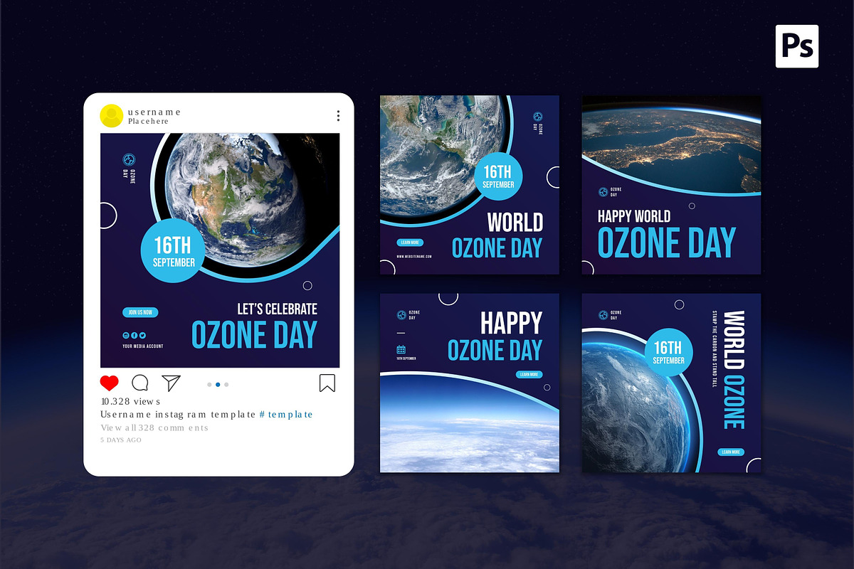 World Ozone Day Instagram Post, a Social Media Template by CavenArt (Photo 4 of 5)