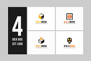 Set of Idea Box Logo designs concept, a Branding & Logo Template by Lucky Creative (Thumbnail 1 of 5)