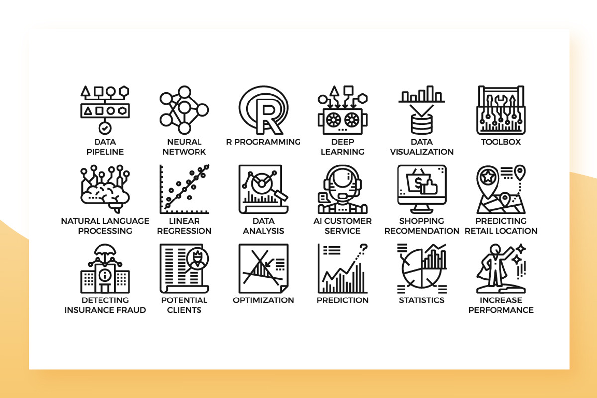 Data Science Icons, an Outline Icon by Becris (Photo 2 of 3)