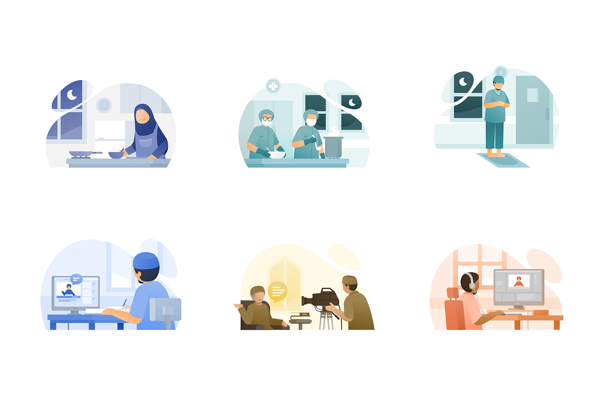 Faceless Islamic Illustrations, a Person Illustration by Berkah Studio (Photo 11 of 12)