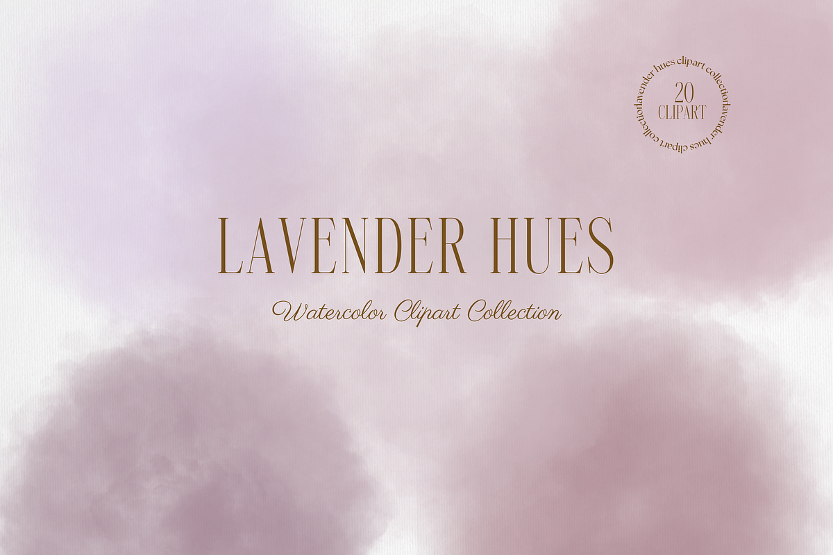 Lavender Watercolor Clip Art Set, a Texture Graphic by Minky Moo Creations (Photo 1 of 18)