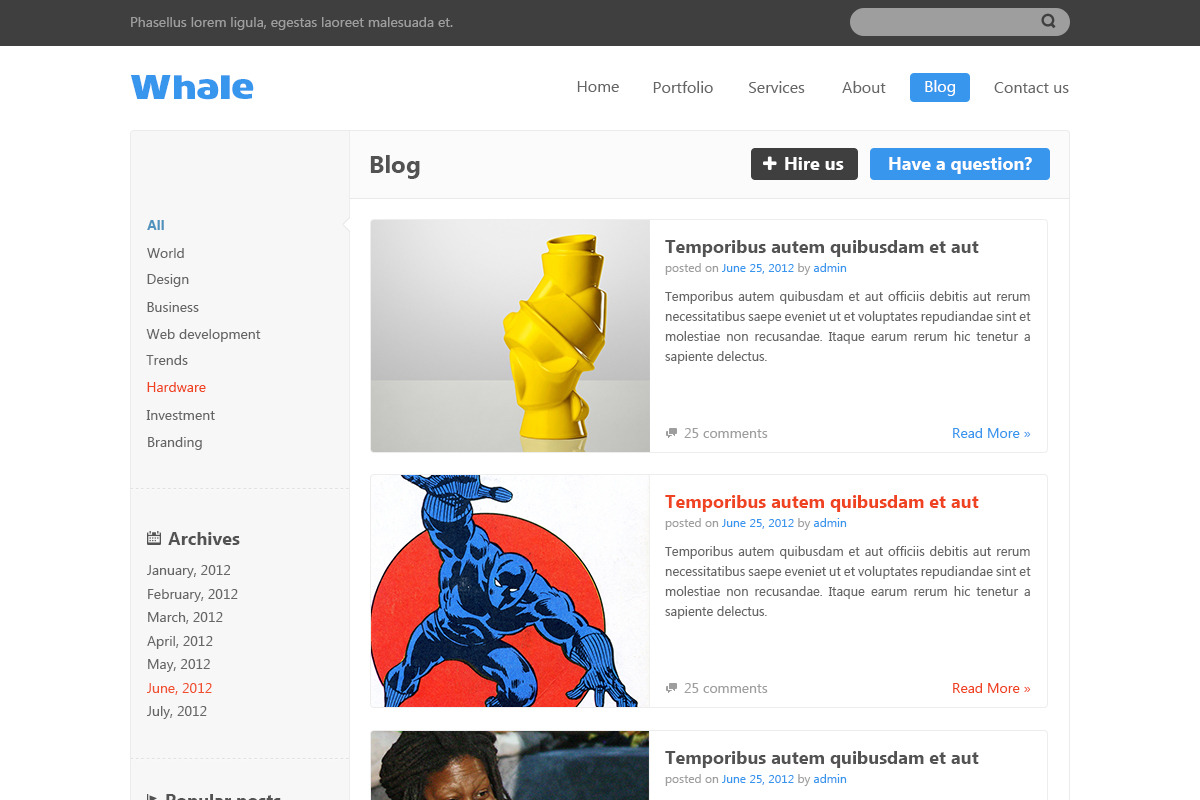 Whale - Creative HTML5 Template, a Websites & App Template by bestwebsoft (Photo 4 of 5)
