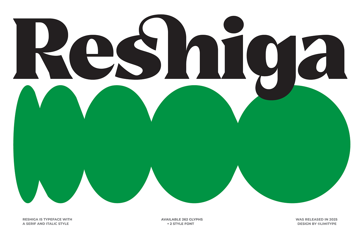 Reshiga - Serif Font, a Serif Font by limitype (Photo 1 of 13)