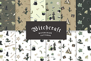 Vintage Witch Seamless Patterns, a Pattern Graphic by Balada Digital Art (Thumbnail 1 of 7)
