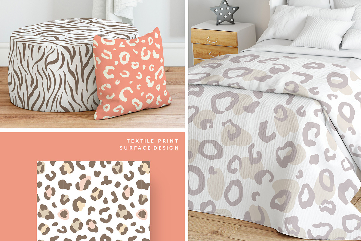 Wild Animal Print Seamless Patterns, a Pattern Graphic by Katrinelly (Photo 4 of 16)