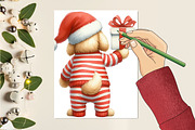 Funny Christmas Dog from Behind, a Seasonal Illustration by CitraGraphics (Thumbnail 5 of 6)