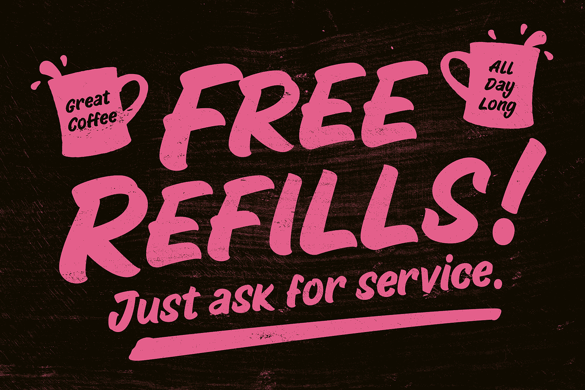 Captain Casual - A Sign Painter Font, a Font by Wingsart Studio (Photo 5 of 15)
