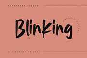 Blinking - Handwritten Font, a Handwritten Font by Alpaprana (Thumbnail 1 of 12)