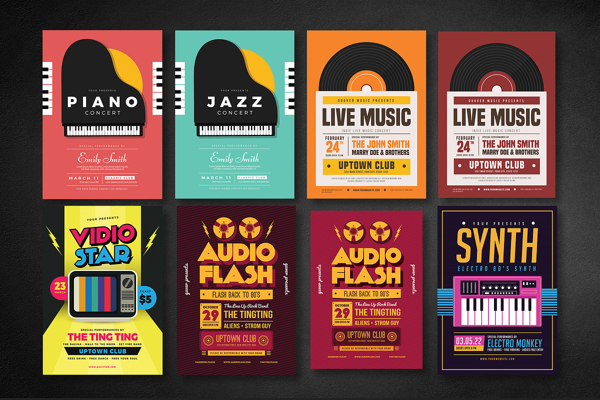 50 Music Flyers Bundle A Flyer Template By Guuver