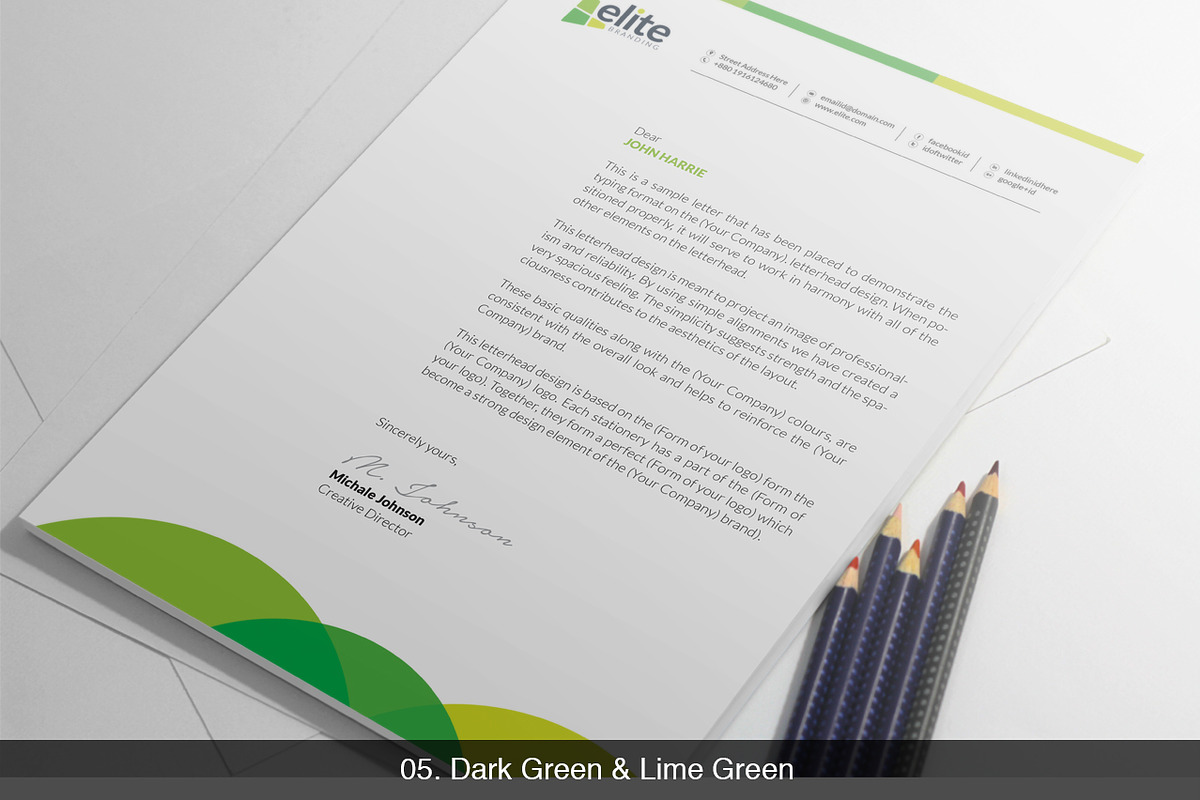 MS Word Letterhead Template, a Stationery Template by ContestDesign (Photo 4 of 6)