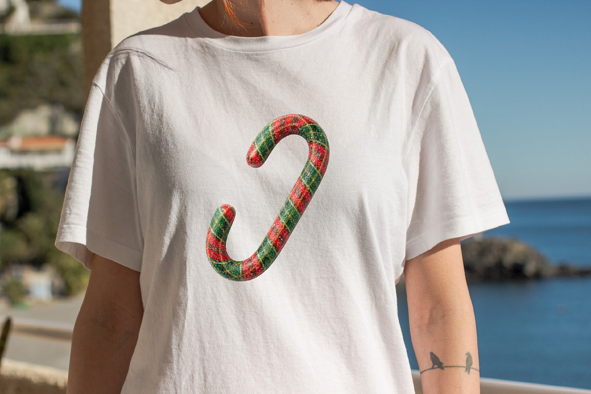 Watercolor Christmas Candy Cane Clip, an Illustration by SVGArt (Photo 8 of 8)