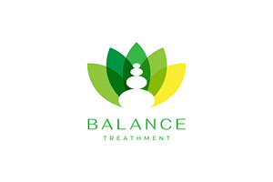 stone yoga wellness feminine logo, a Branding & Logo Template by devastd