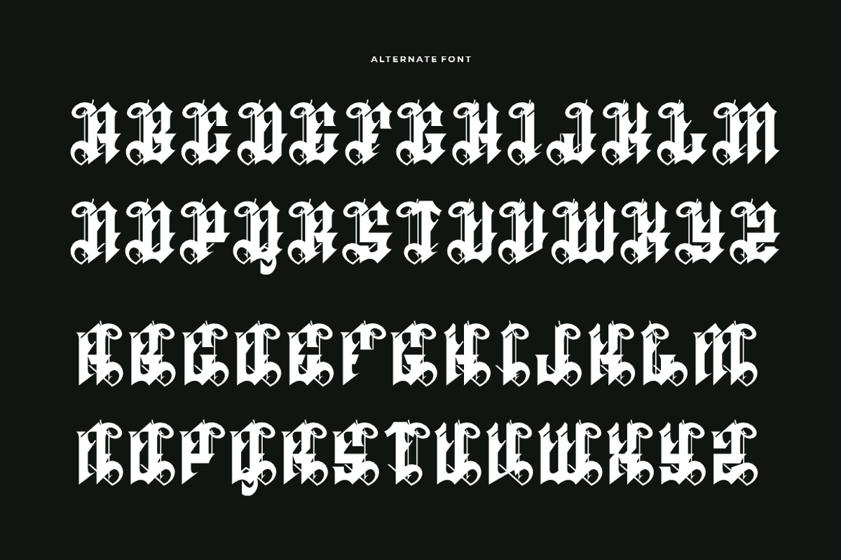 Magkor Reqnow - Medieval Font, a Blackletter Font by QR Design Studio (Photo 7 of 8)