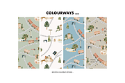 Train Landscape Railway pattern, a Pattern Graphic by Milatoo (Thumbnail 4 of 4)