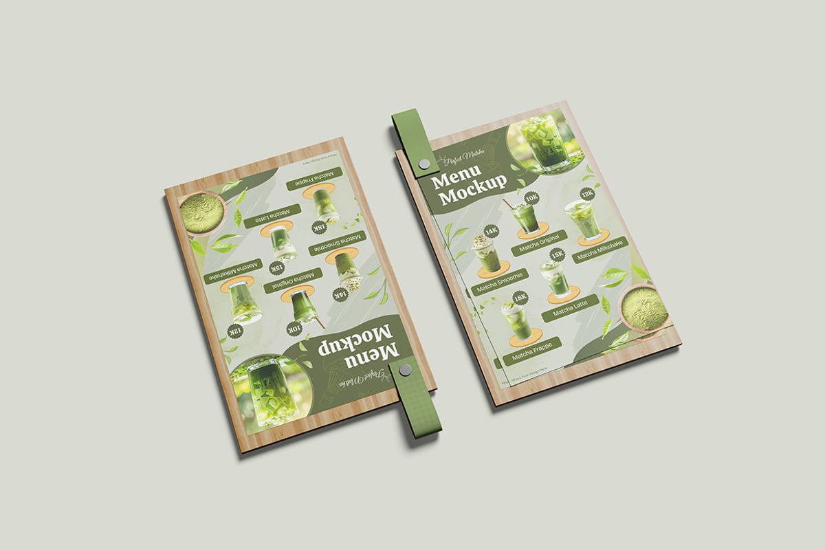 Modern Menu Mockup For Branding, an Advertising Mockup by bimockup (Photo 6 of 6)