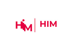 triple letter him vector template