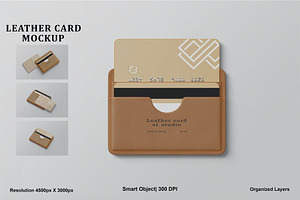 Leather Card Holder Mockup, an Advertising Mockup by zpackcreative