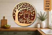 Hey Boo Halloween Ghost SVG LaserCut, an Object Graphic by DreamCafeArt (Thumbnail 3 of 4)