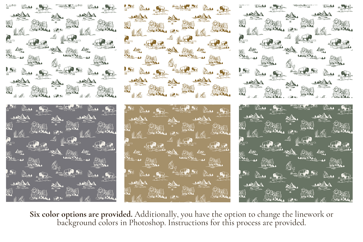 South Dakota Toile de Jouy Pattern, a Pattern Graphic by Hughes Studio (Photo 2 of 8)