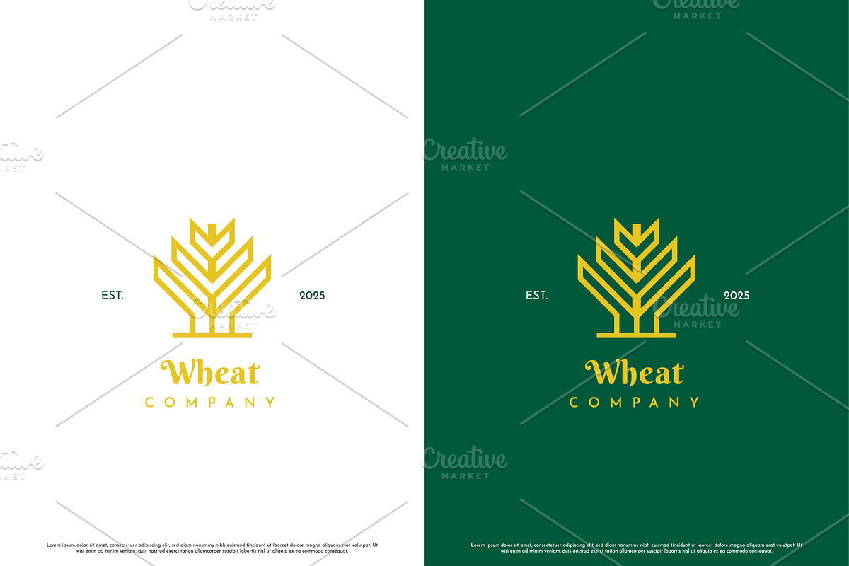 Wheat Farm Company Logo Design Icon, a Branding & Logo Template by Morvana Crew