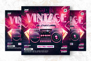 Vintage Retro Party Flyer Template, a Flyer Template by Shajib Shikder (Thumbnail 2 of 2)