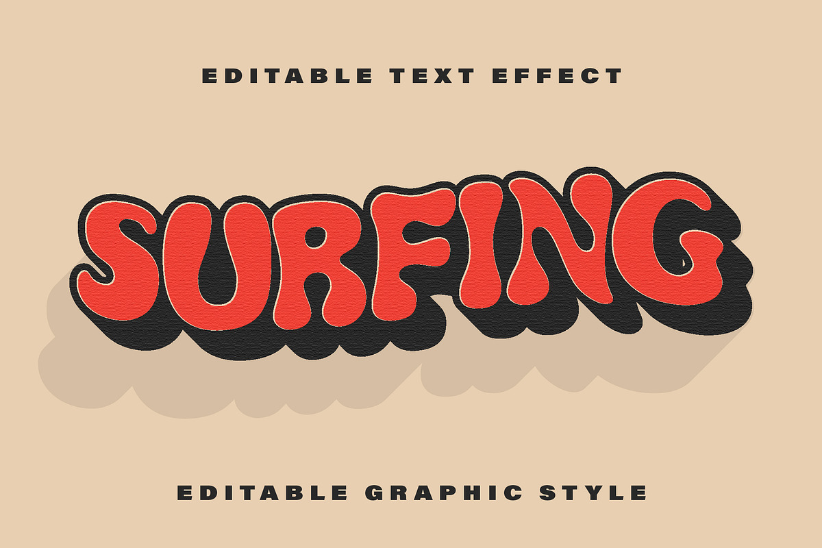 Retro Groovy Bubble Text Effect preview 3
