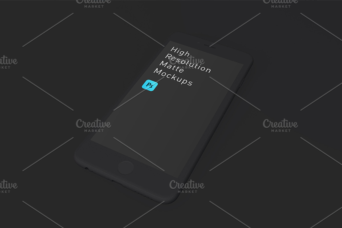 High Resolution Matte Mockups, an iPhone Mockup by vsdsgn (Photo 4 of 8)