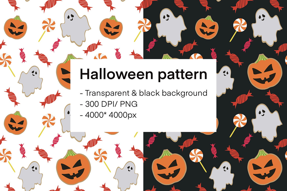 Halloween candy patterns, an Illustration by Volha (Photo 1 of 4)