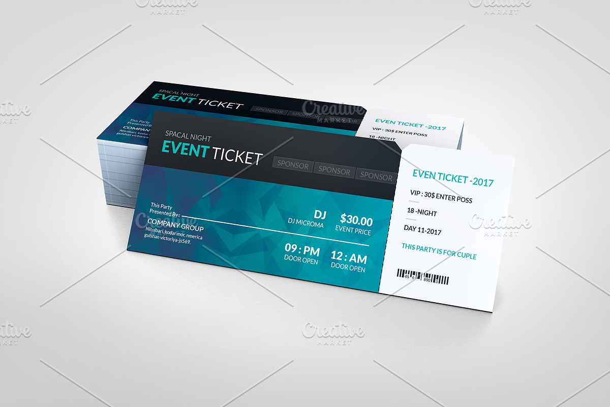Ticket, an Invitation Template by GenerousArt