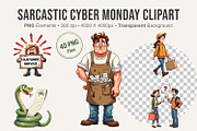 Sarcastic Cyber Monday Clipart 2, an Illustration by Artnoy (Thumbnail 1 of 8)