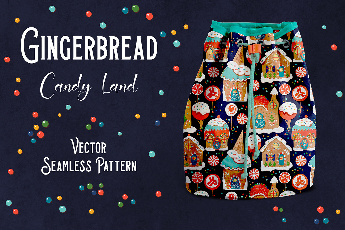 Gingerbread Candy Land, a Pattern Graphic by Lidiebug (Photo 4 of 7)