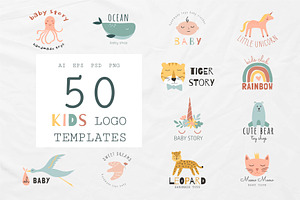 Kids Logo Templates, a Branding & Logo Template by Katya_lu