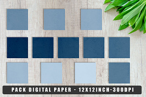 Digital Paper Blue Wall Texture