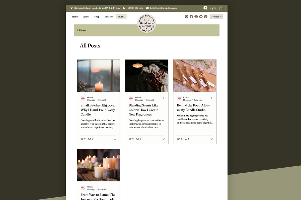 Handmade Webshop Wix Studio Website preview 7