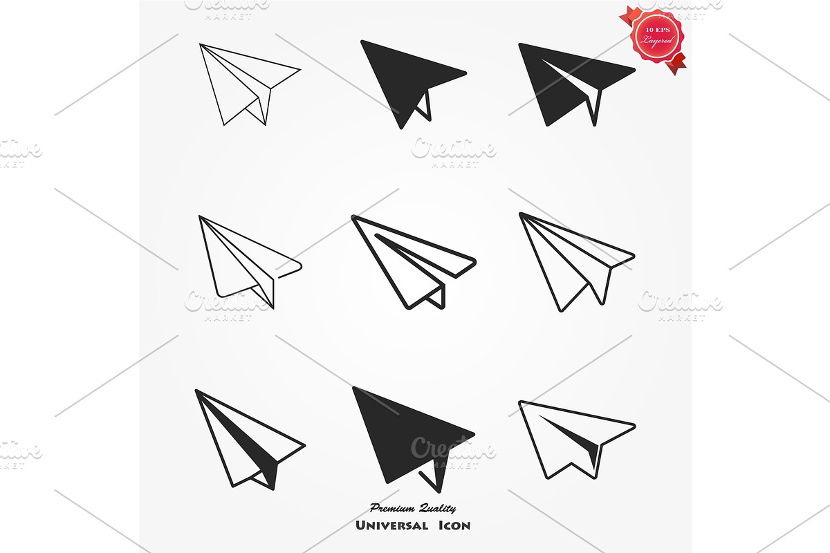 Paper Plane vector icon, an Object Graphic by GraphicHouse