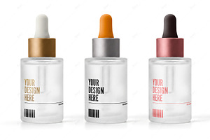 Frosted Serum Dropper Bottle Mockup, a Packaging Mockup by LESZ Design