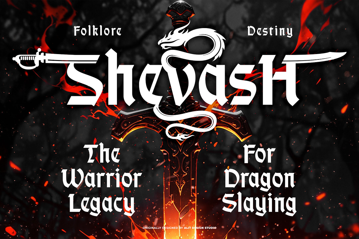 Burst Hydra Font, a Blackletter Font by alit design (Photo 2 of 17)