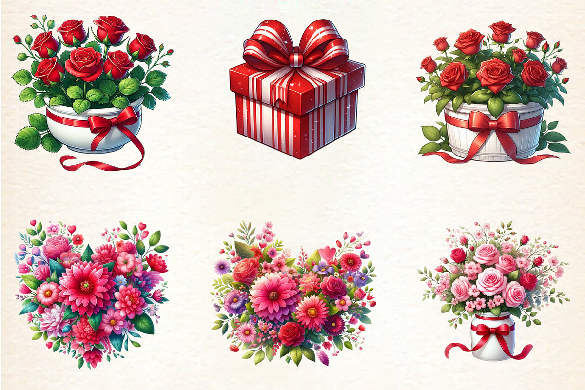 Valentine's Day Clipart Bundle, a Seasonal Illustration by DreamArtGraphic (Photo 2 of 3)
