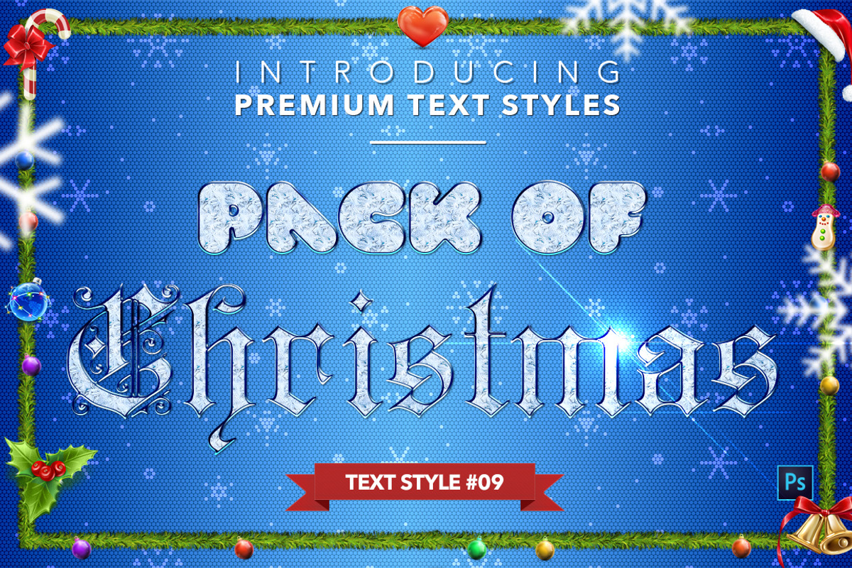 Christmas Pack #1 - Text Styles, a Layer Style Add-On by Jonas Stensgaard (Photo 10 of 23)