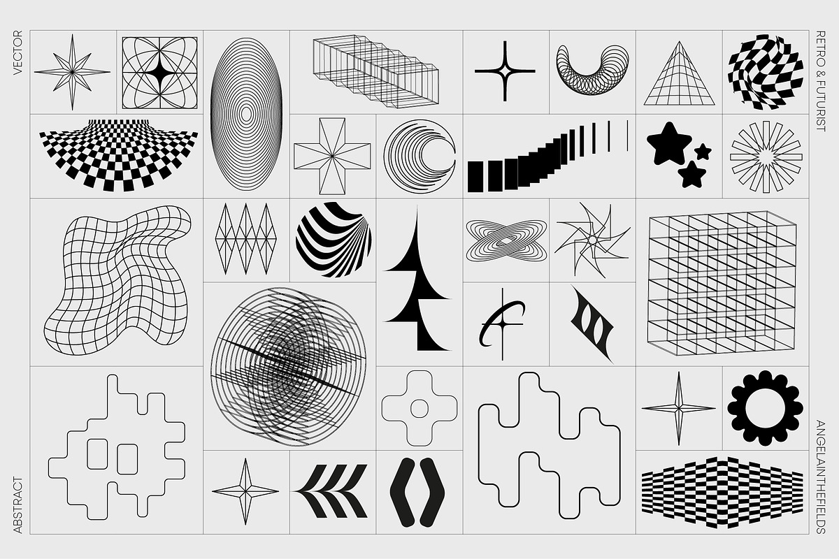 Retro Futurist Abstract Collection 2, an Object Graphic by angelainthefields (Photo 8 of 8)
