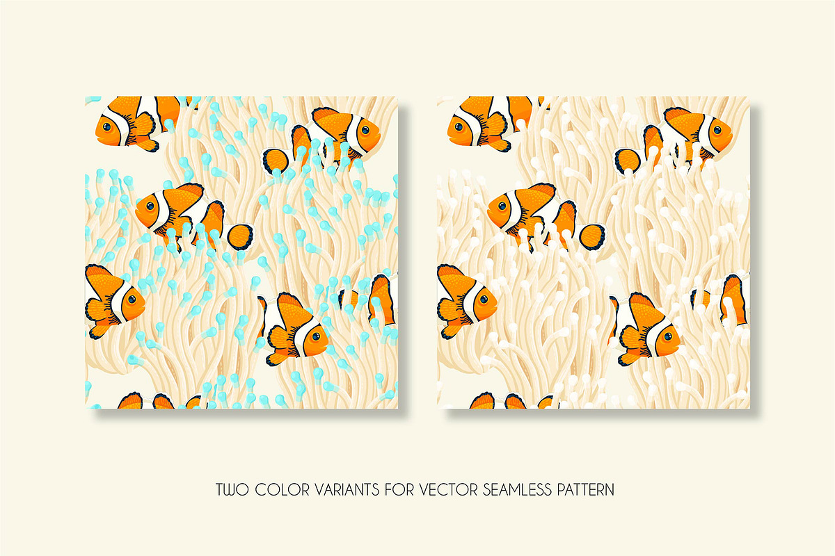Amphiprion Pattern, a Pattern Graphic by GreyLilac