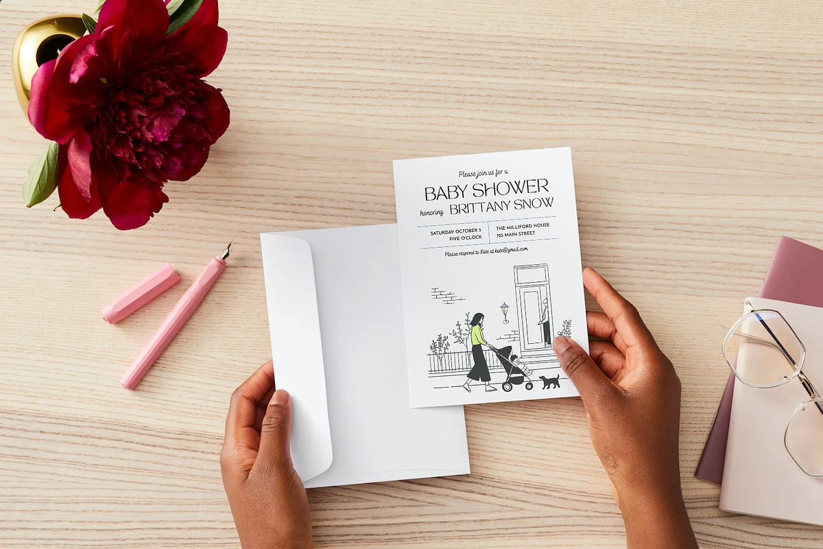 Modern Baby Shower Invitation, an Invitation Template by Bend Brand Design (Photo 3 of 6)