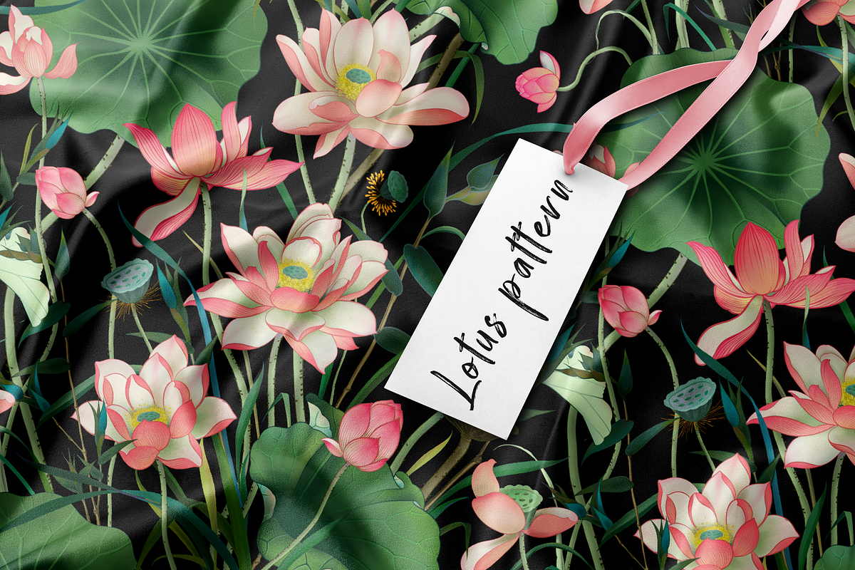 Lotus patterns and illustrations, a Pattern Graphic by Annet lovart (Photo 13 of 17)