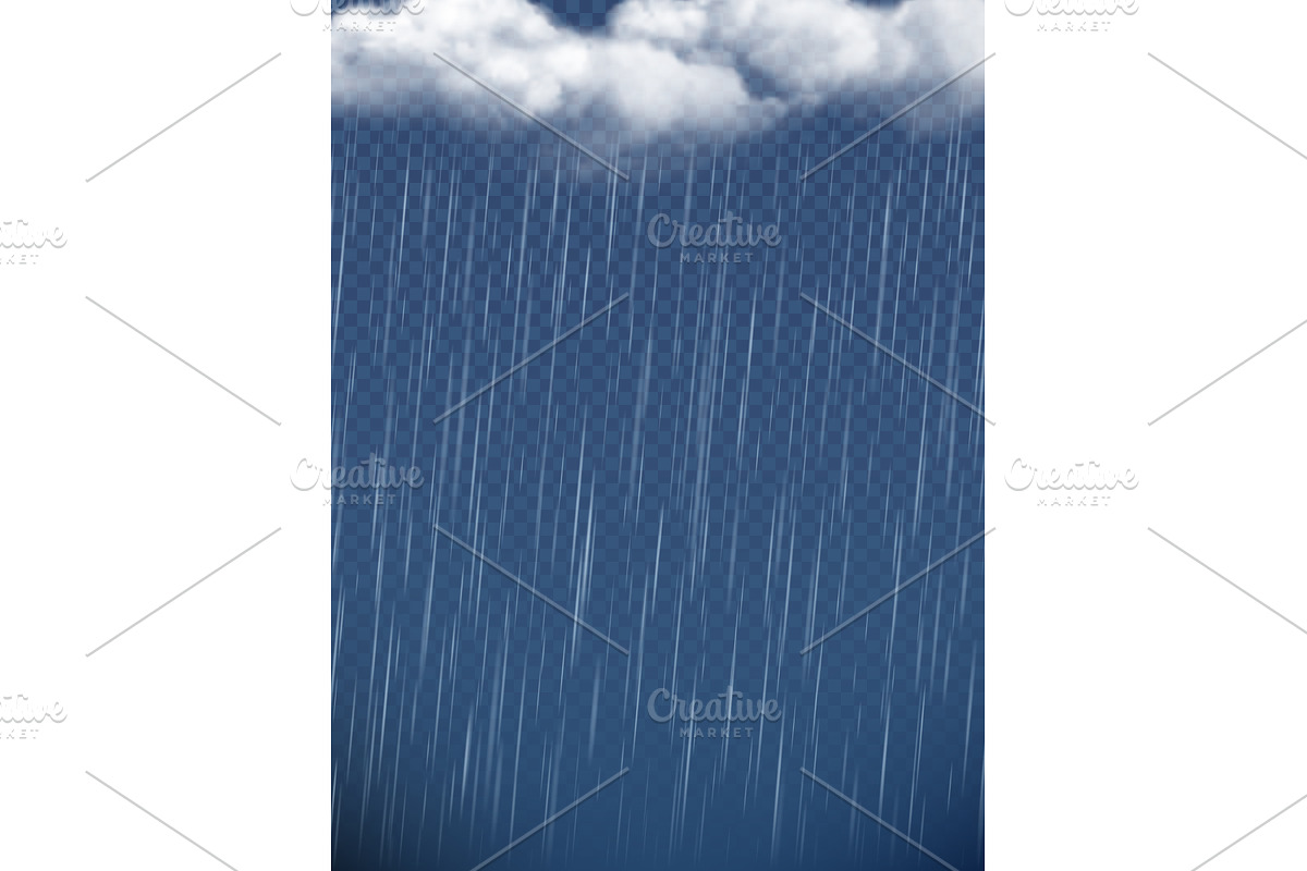 Rain realistic. Weather season, a Background Graphic by Onyx