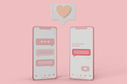 Phone with Notification Icons Mockup, an Advertising Mockup by skybluecreative (Thumbnail 2 of 2)