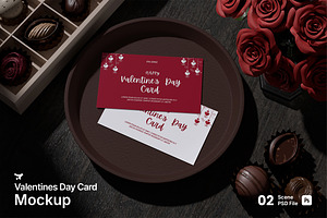 Valentines Day Card Mockup, a Merchandise Mockup by Rielismee