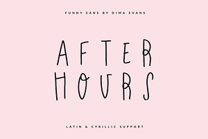 After Hours Latin Cyrillic