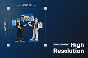 Business Marketing Character 3D Pack, a Characters & Person 3D Model by Haps Space (Thumbnail 2 of 4)