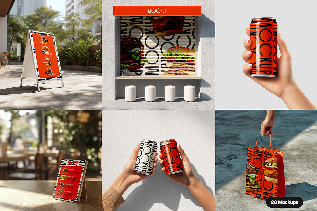 Food Truck Sign & Menu Mockup Set, a Packaging Mockup by Mego-studio (Photo 2 of 8)